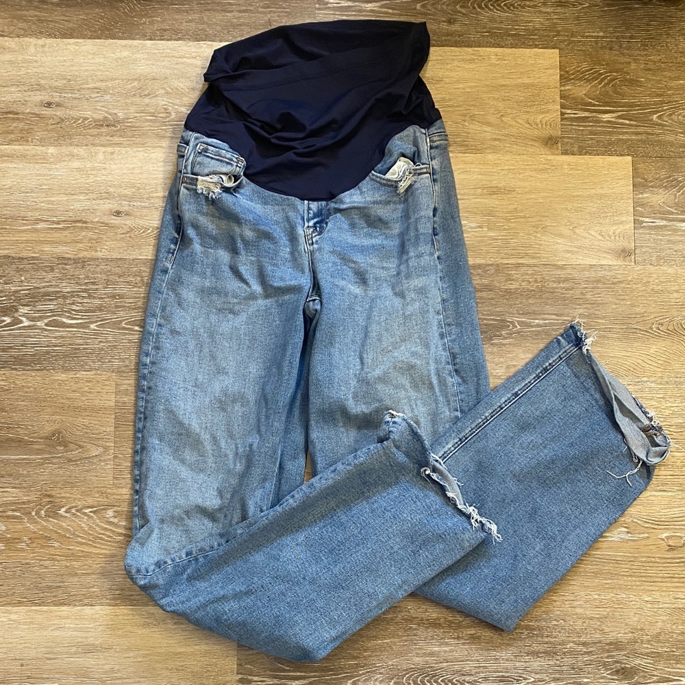 Pinkblush Light Blue Straight Leg Maternity Jeans